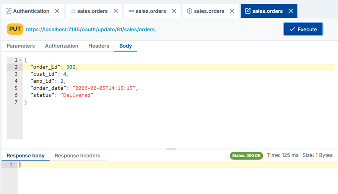 API PUT Endpoint