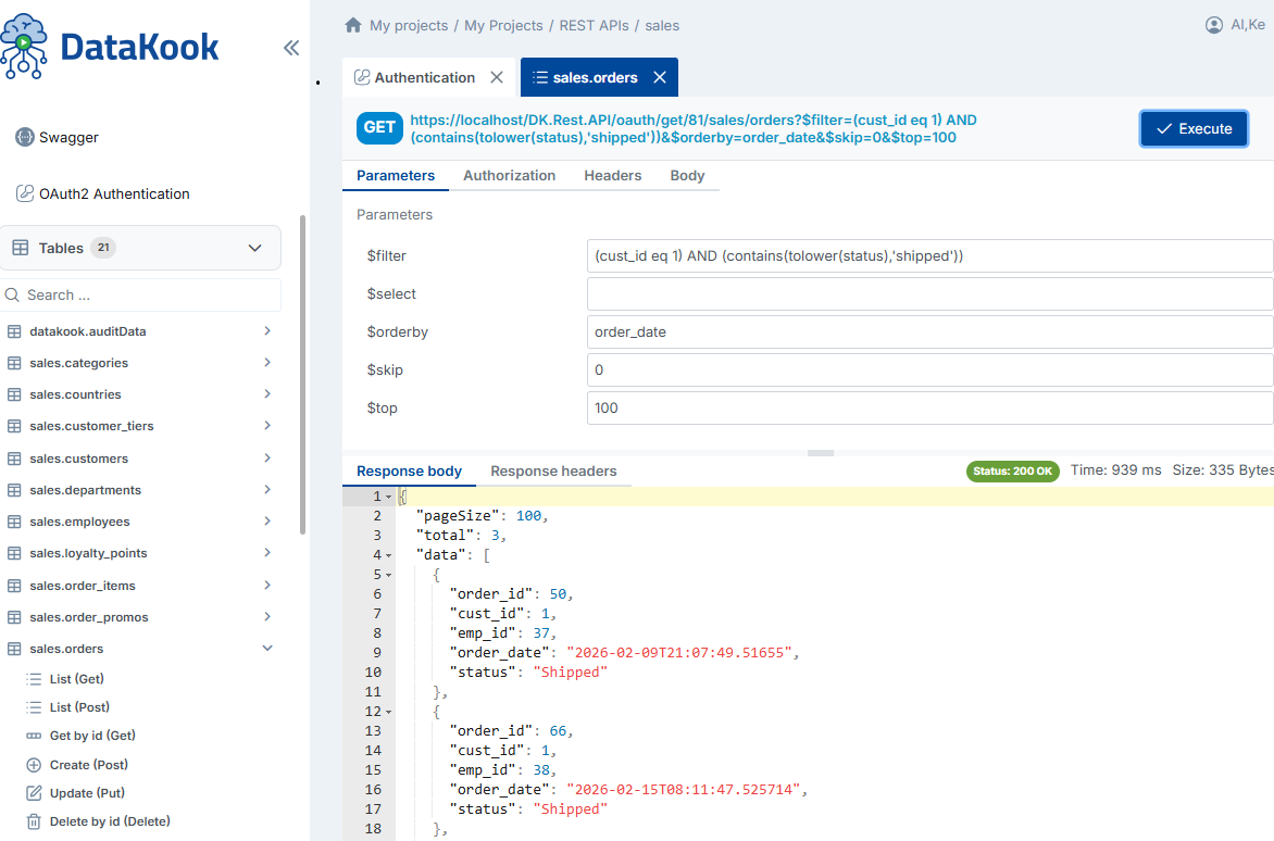 List Data Endpoint