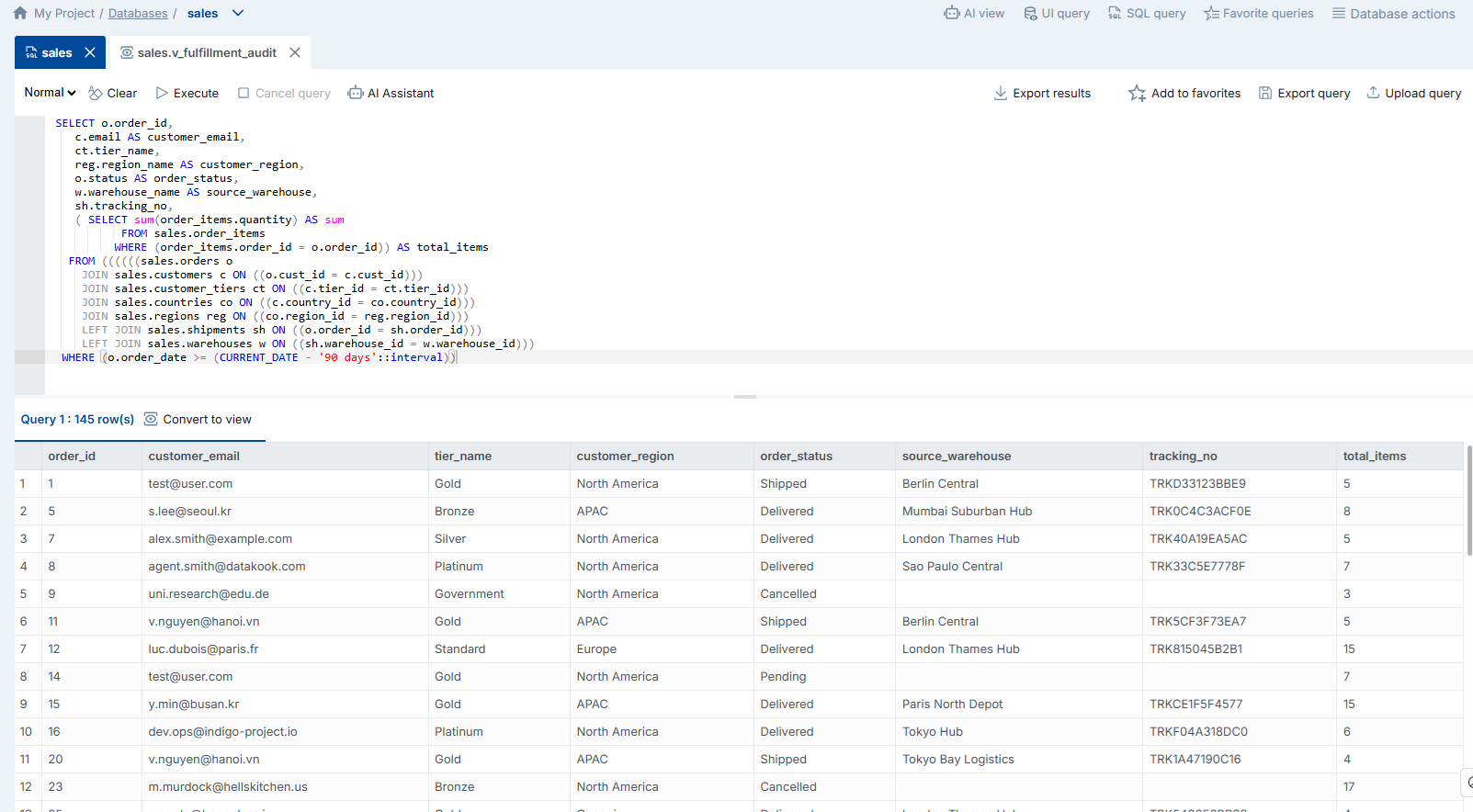 SQL Query Editor